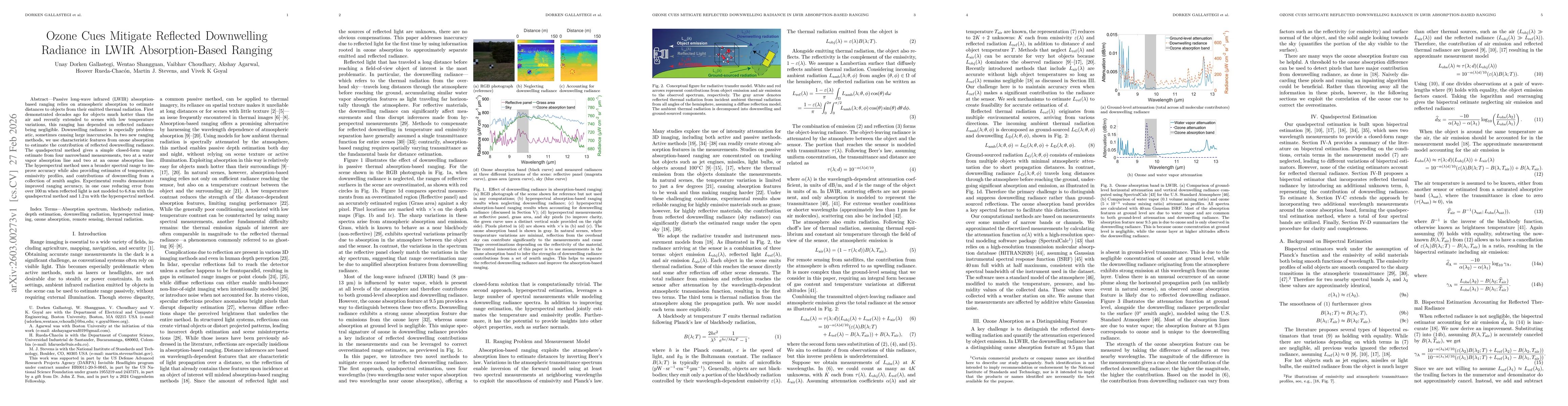 Thumbnail for Ozone Cues Mitigate Reflected Downwelling Radiance in LWIR Absorption-Based Ranging