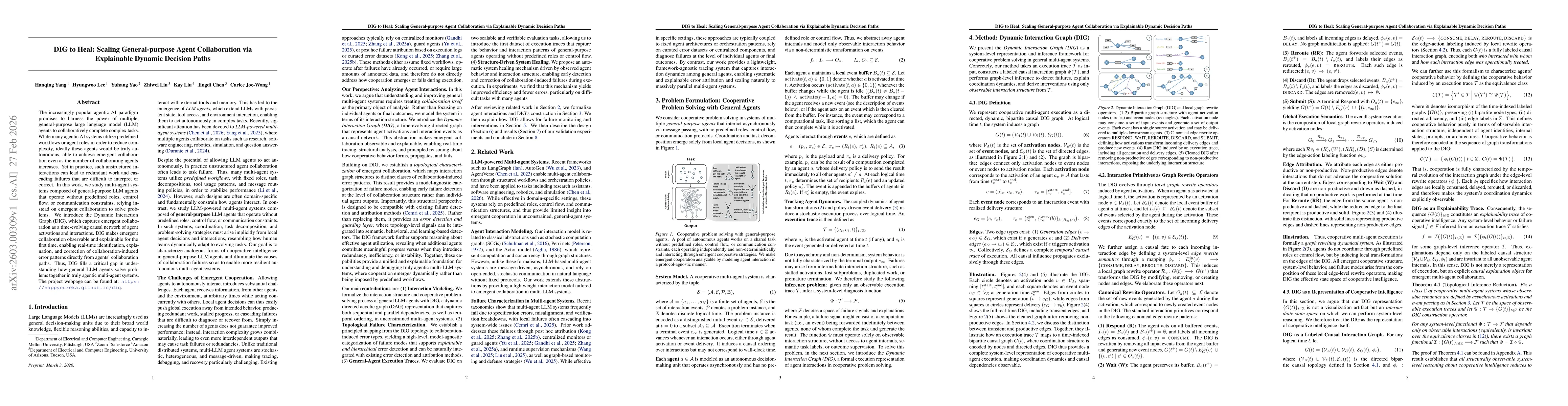Thumbnail for DIG to Heal: Scaling General-purpose Agent Collaboration via Explainable Dynamic Decision Paths