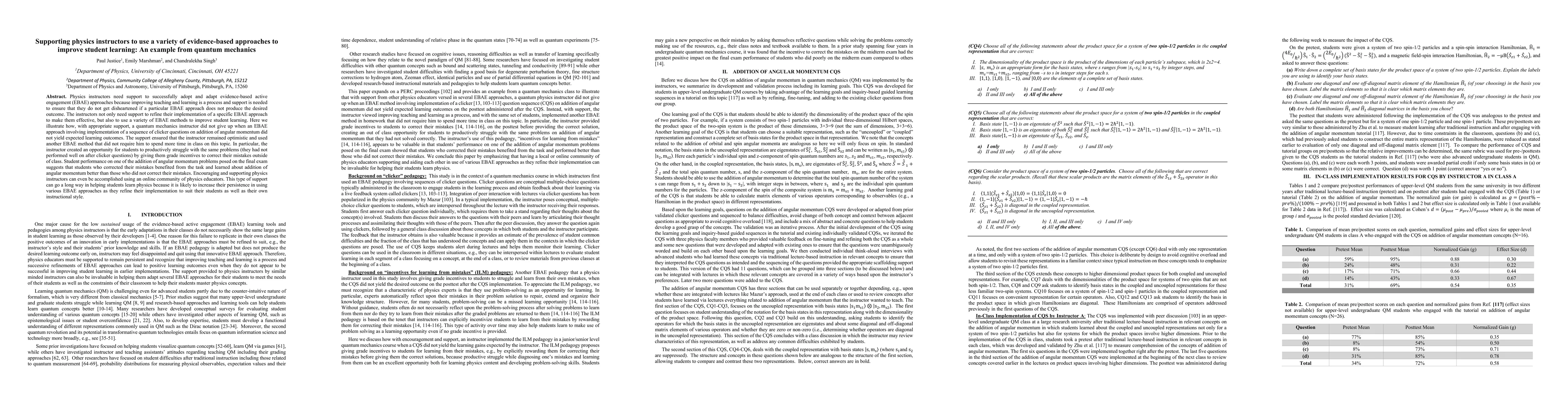 Thumbnail for Supporting physics instructors to use a variety of evidence-based approaches to improve student learning: An example from quantum mechanics