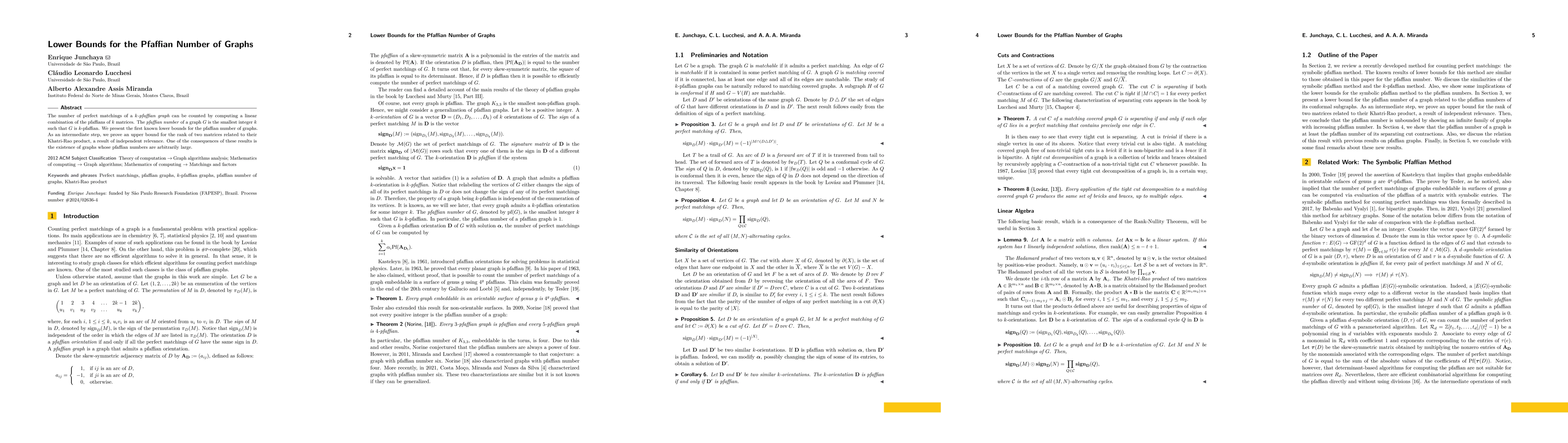 Thumbnail for Lower Bounds for the Pfaffian Number of Graphs