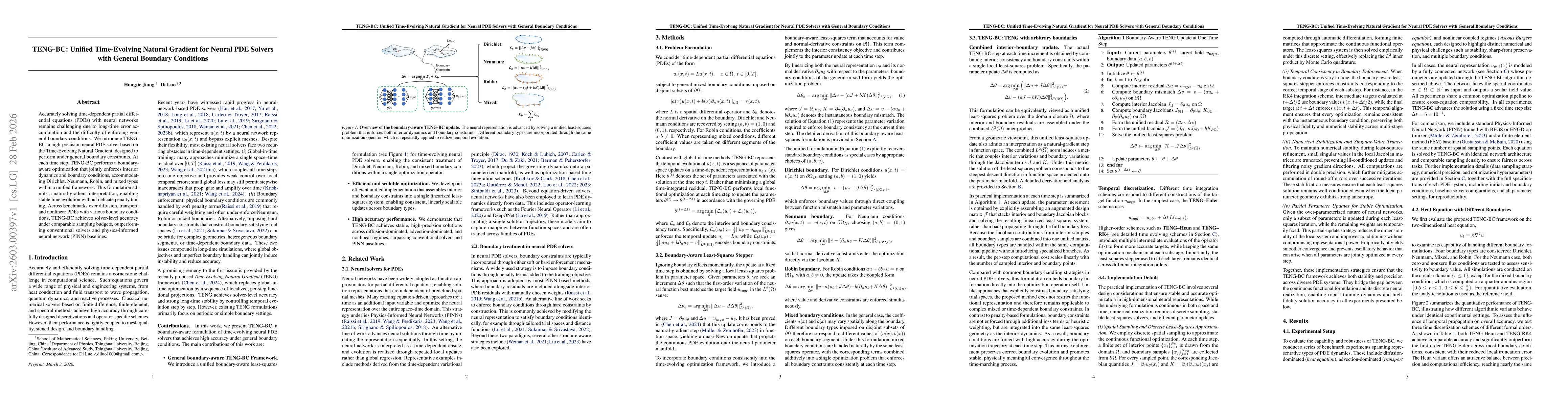 Thumbnail for TENG-BC: Unified Time-Evolving Natural Gradient for Neural PDE Solvers with General Boundary Conditions