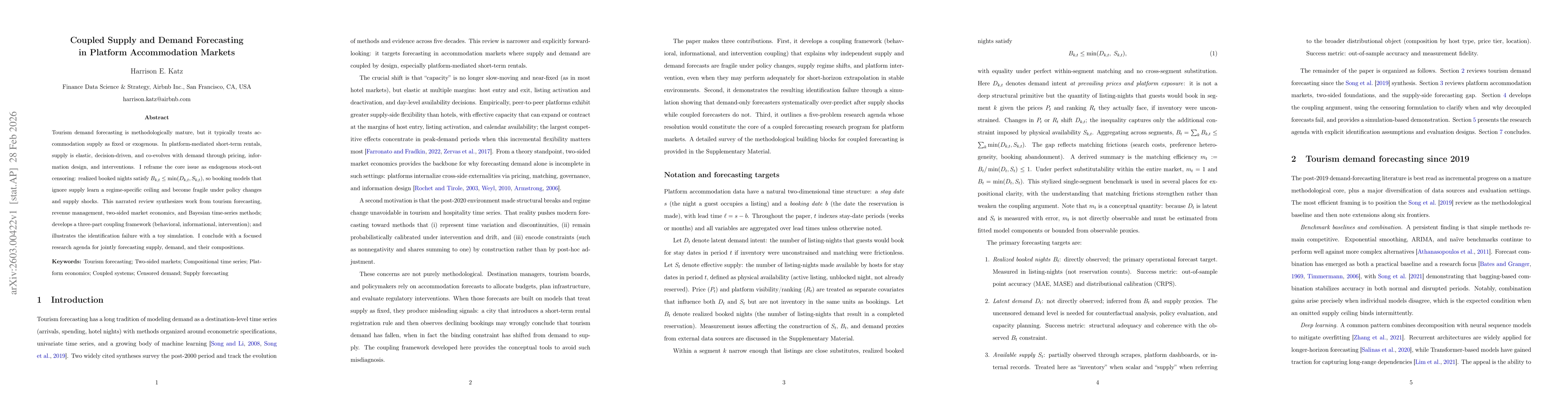Thumbnail for Coupled Supply and Demand Forecasting in Platform Accommodation Markets