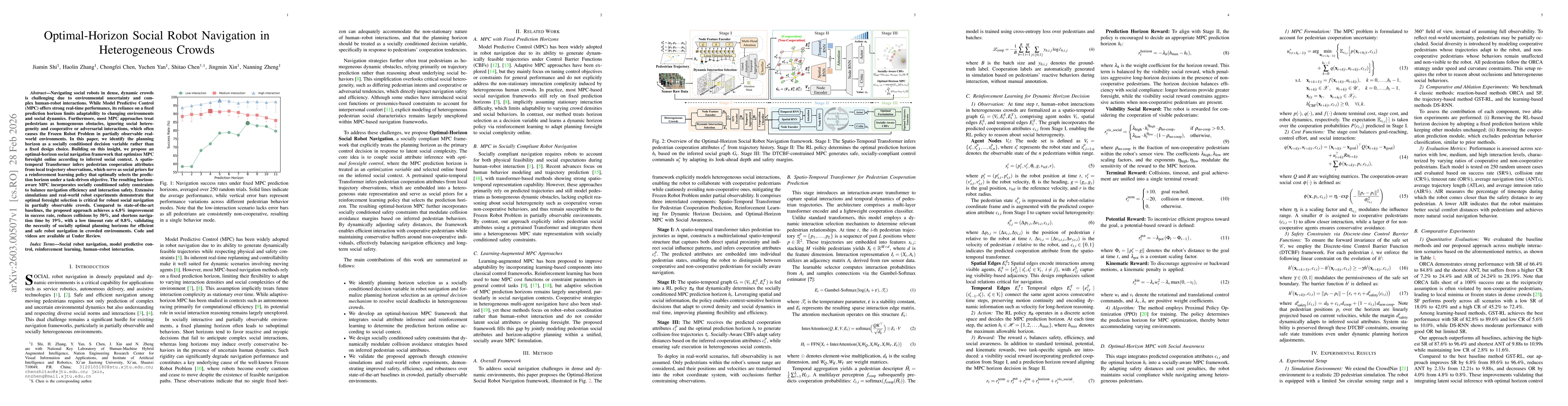 Thumbnail for Optimal-Horizon Social Robot Navigation in Heterogeneous Crowds