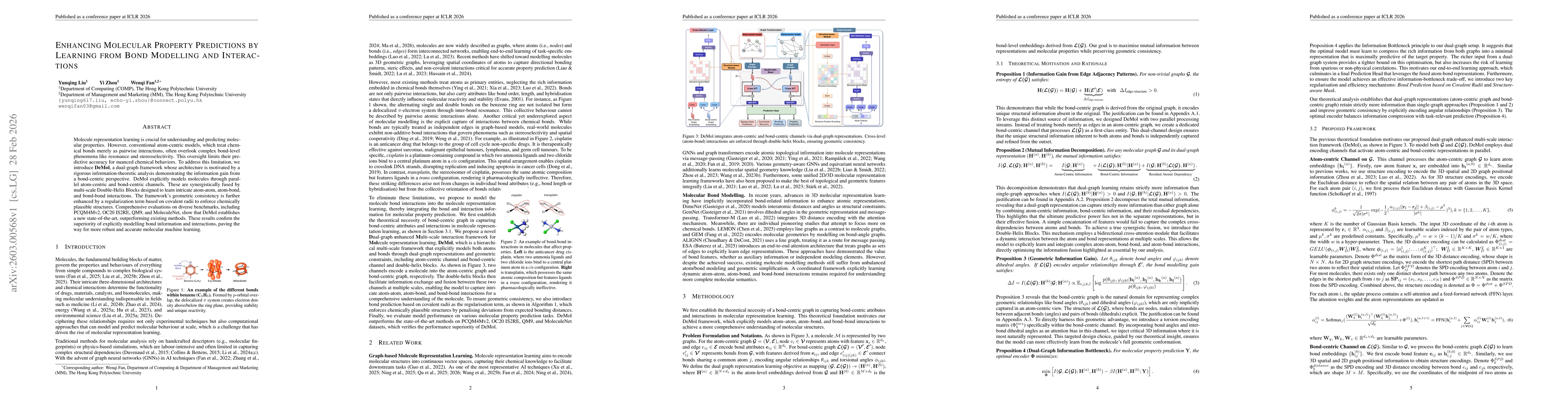Thumbnail for Enhancing Molecular Property Predictions by Learning from Bond Modelling and Interactions