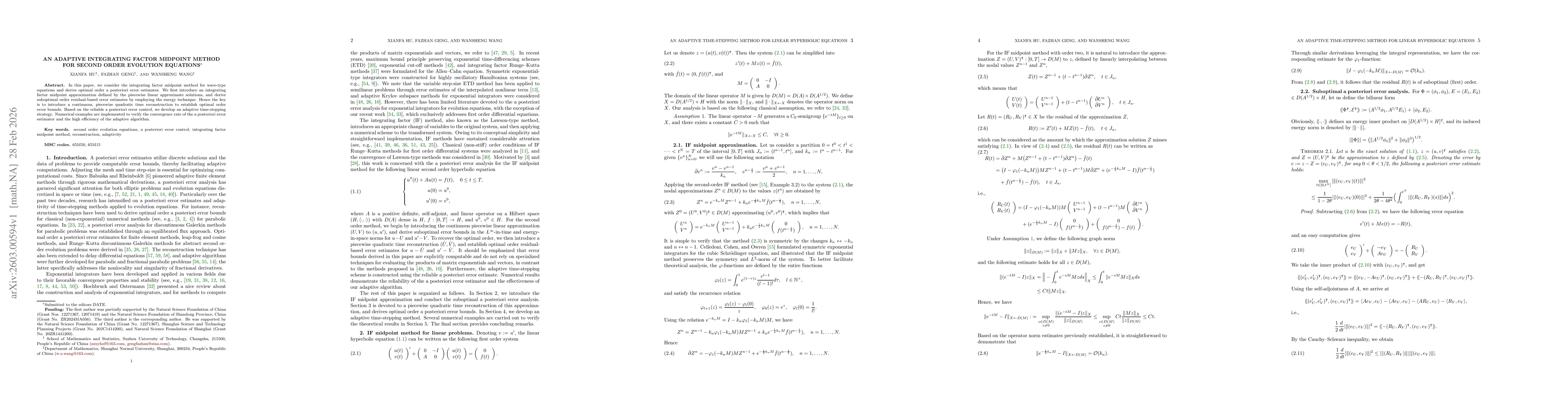 Thumbnail for An adaptive integrating factor midpoint method for second order evolution equations
