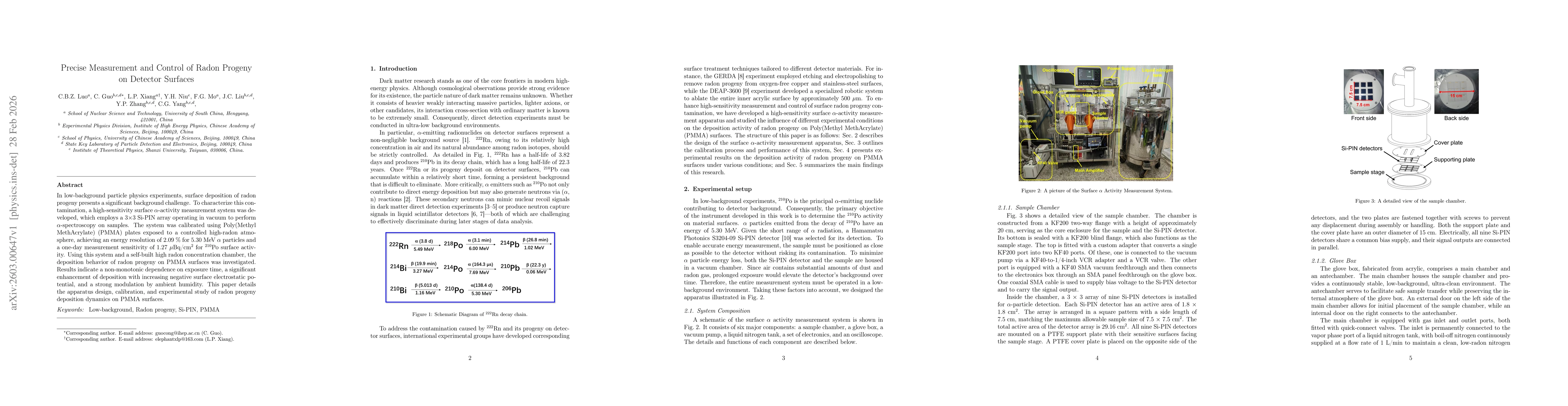 Thumbnail for Precise Measurement and Control of Radon Progeny on Detector Surfaces