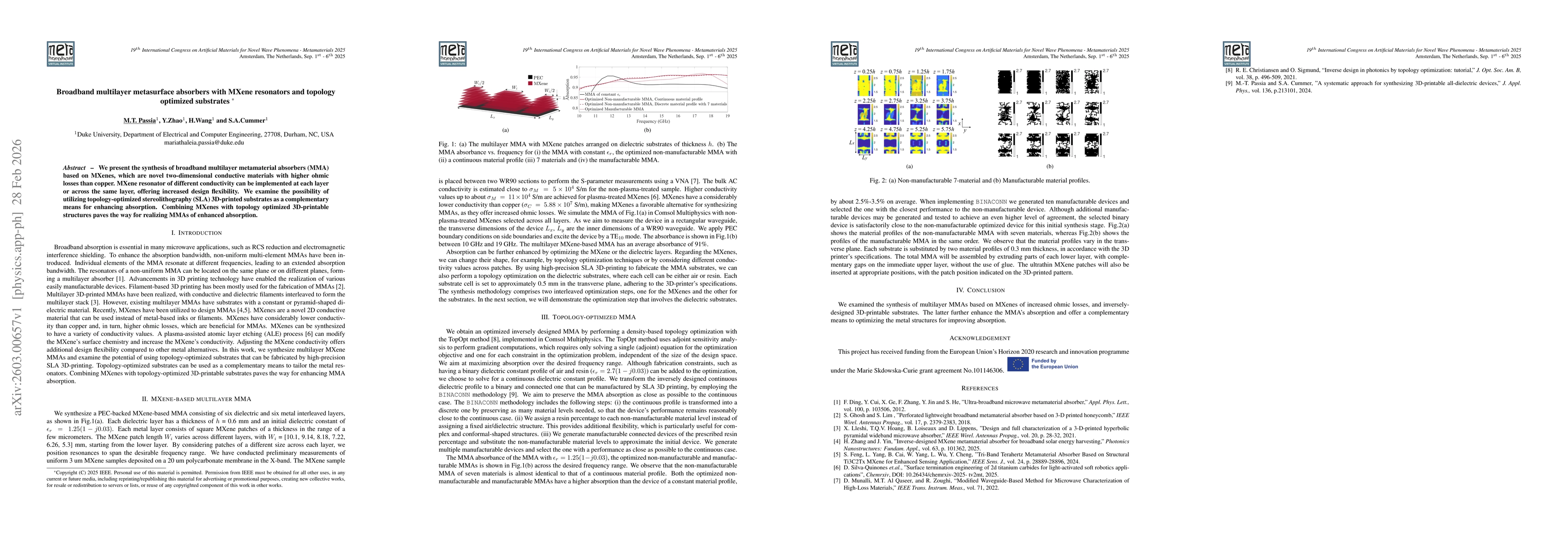 Thumbnail for Broadband multilayer metasurface absorbers with MXene resonators and topology optimized substrates