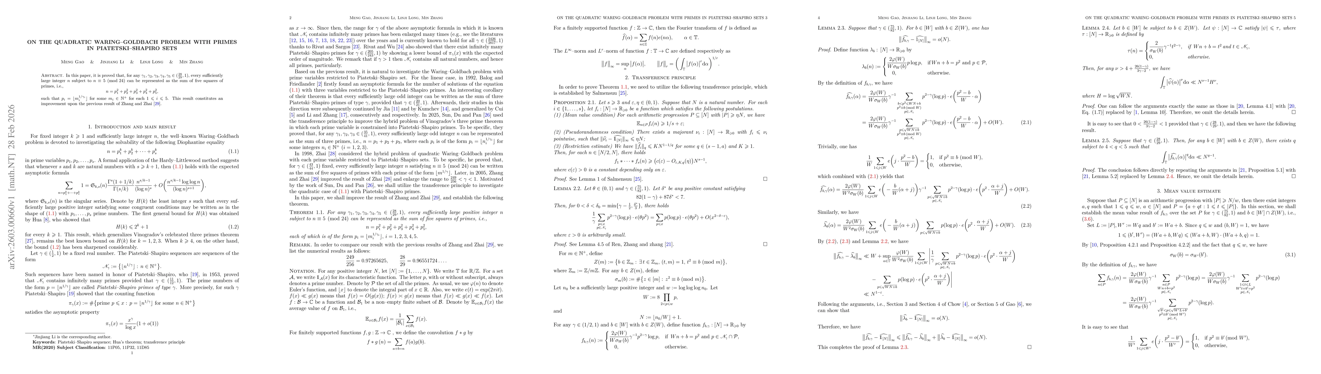 Thumbnail for On the quadratic Waring-Goldbach problem with primes in Piatetski-Shapiro sets