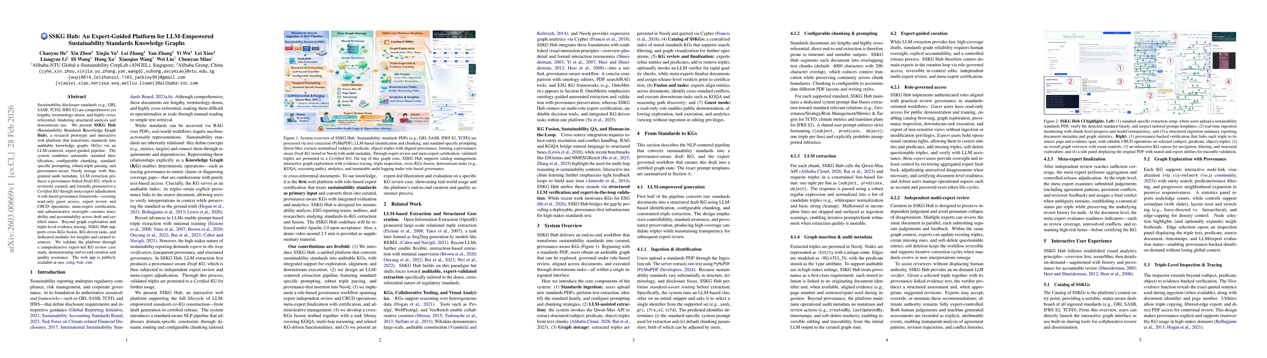 Thumbnail for SSKG Hub: An Expert-Guided Platform for LLM-Empowered Sustainability Standards Knowledge Graphs