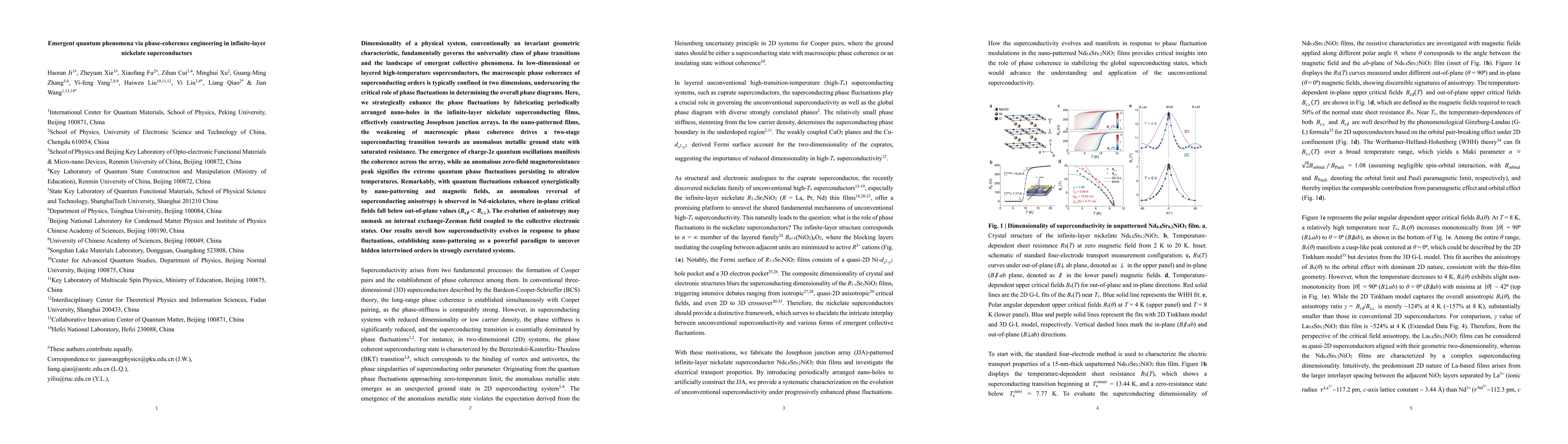 Thumbnail for Emergent quantum phenomena via phase-coherence engineering in infinite-layer nickelate superconductors
