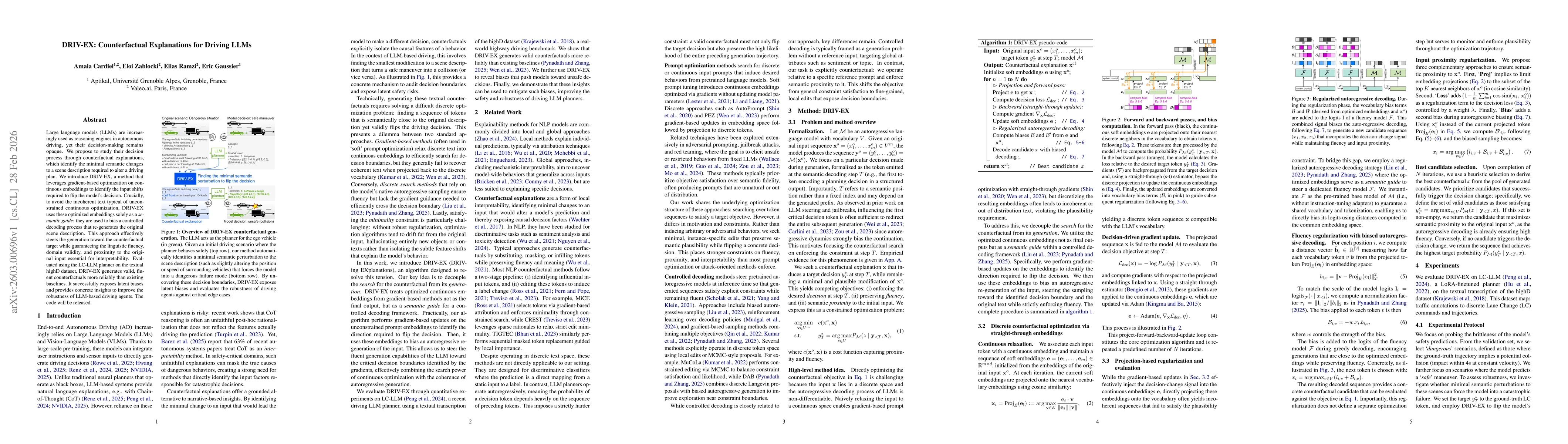 Thumbnail for DRIV-EX: Counterfactual Explanations for Driving LLMs