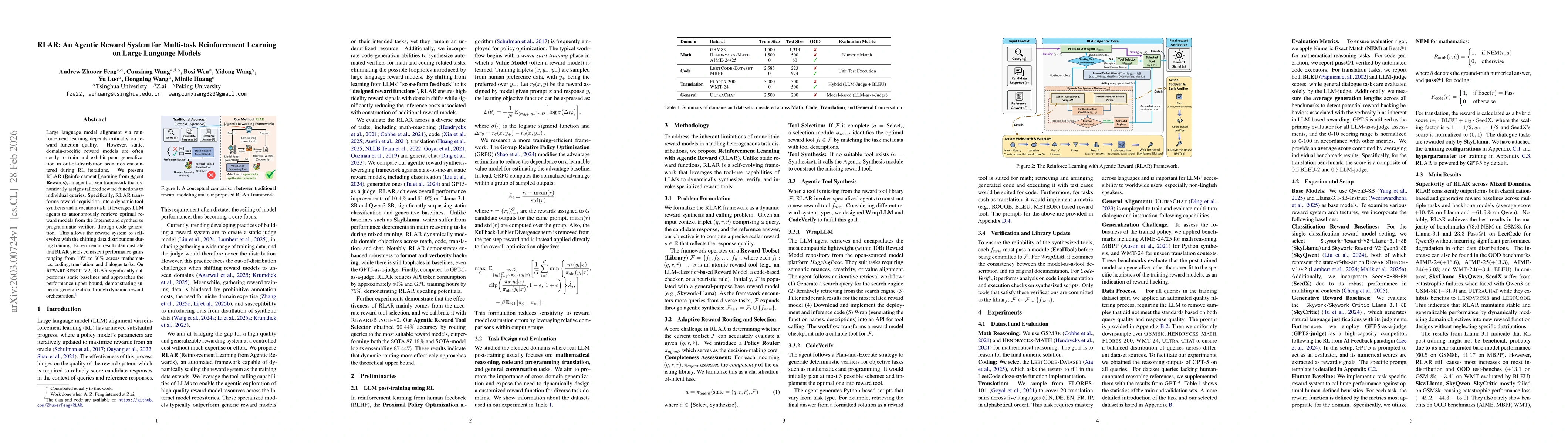 Thumbnail for RLAR: An Agentic Reward System for Multi-task Reinforcement Learning on Large Language Models