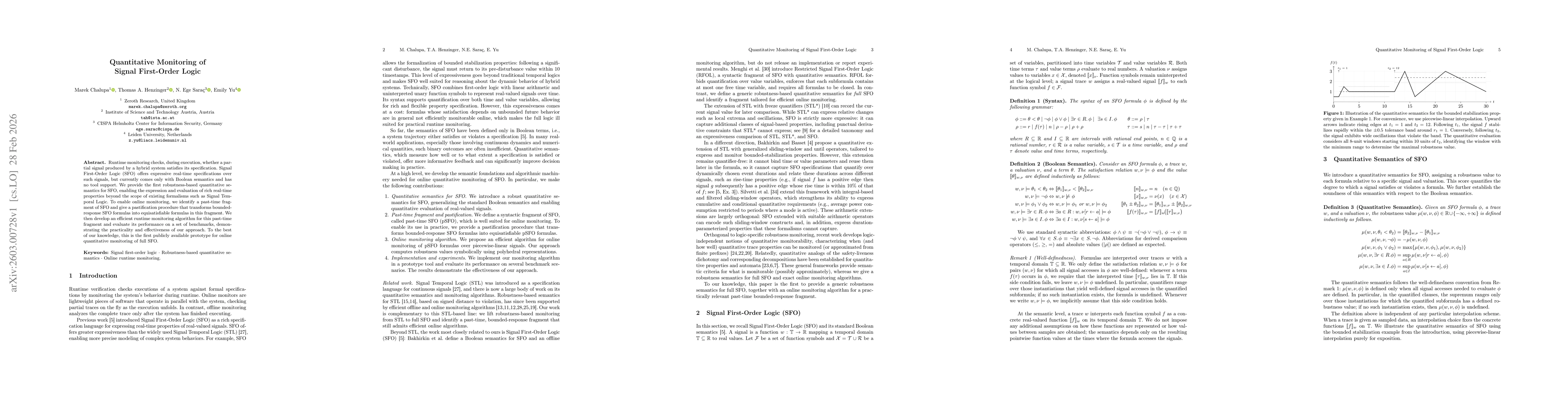 Thumbnail for Quantitative Monitoring of Signal First-Order Logic