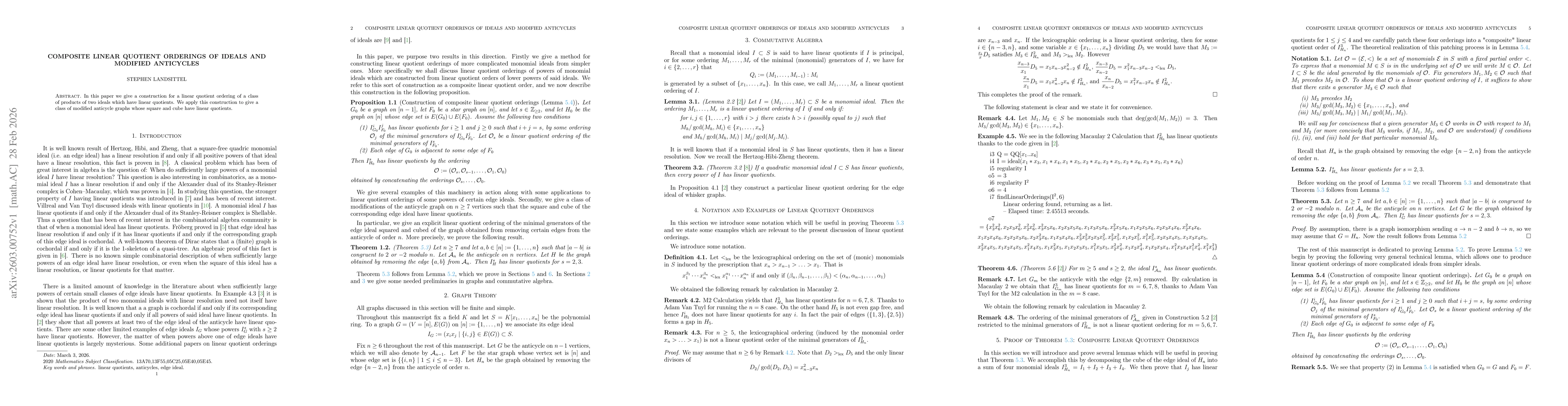 Thumbnail for Composite Linear Quotient Orderings of Ideals and Modified Anticycles