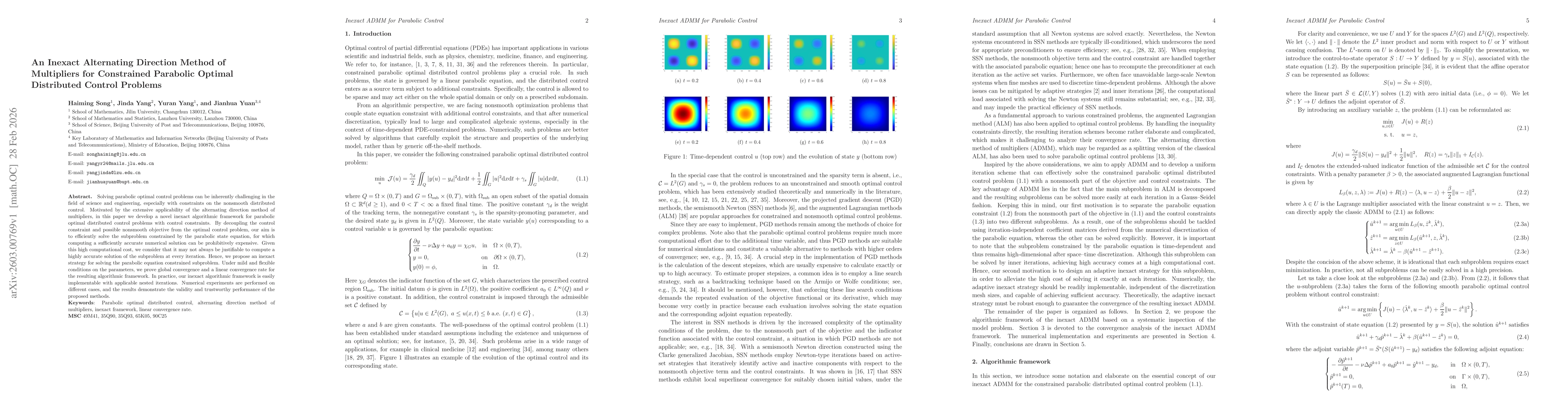 Thumbnail for An Inexact Alternating Direction Method of Multipliers for Constrained Parabolic Optimal Distributed Control Problems