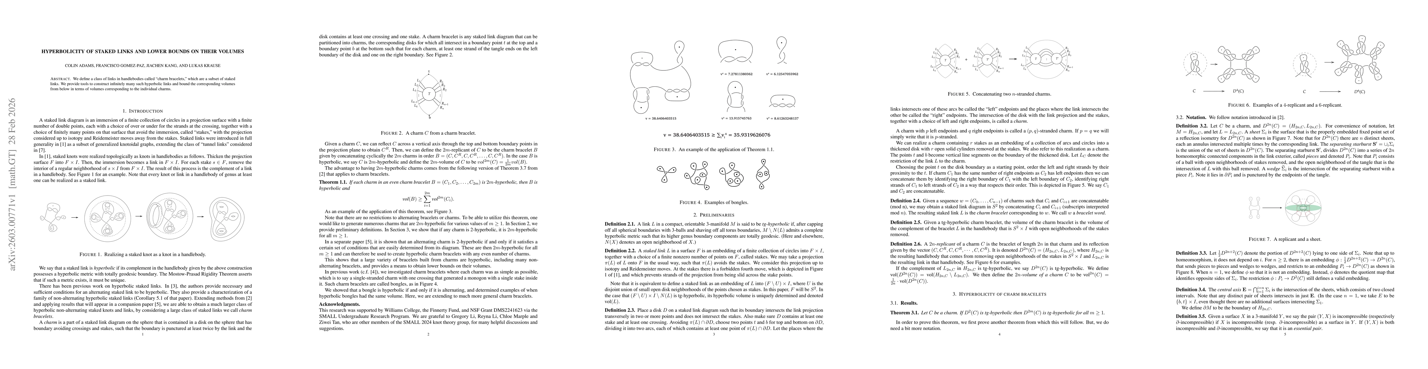Thumbnail for Hyperbolicity of Staked Links and Lower Bounds on Their Volumes
