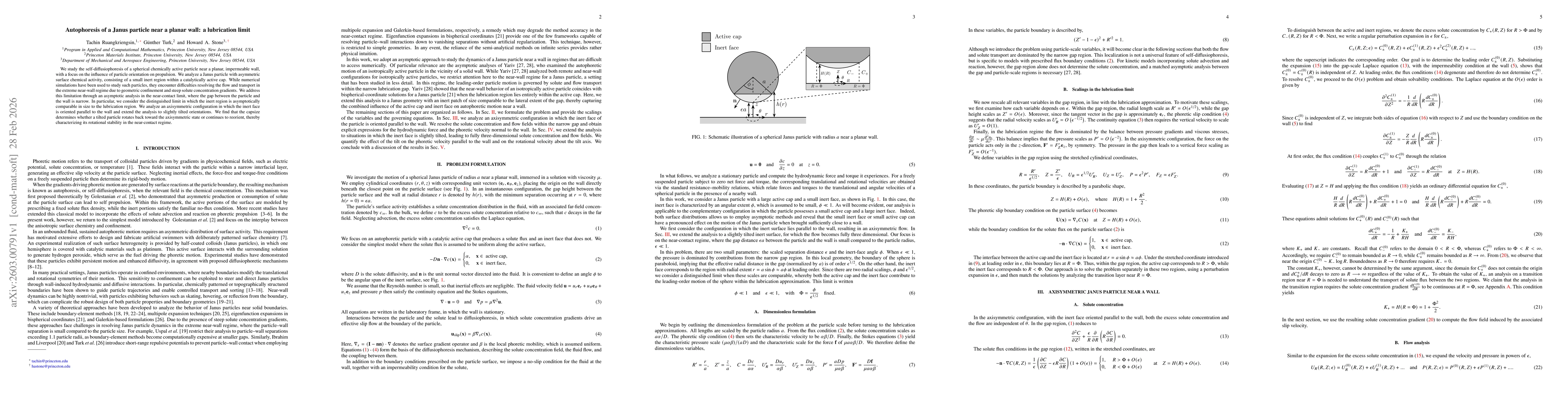 Thumbnail for Autophoresis of a Janus particle near a planar wall: a lubrication limit