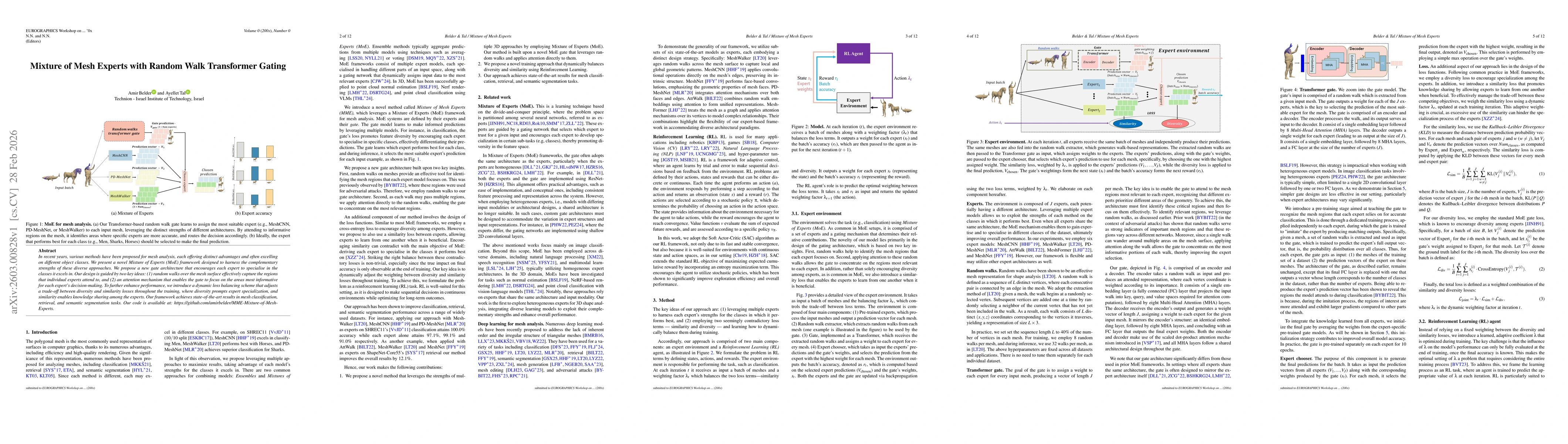 Thumbnail for MME: Mixture of Mesh Experts with Random Walk Transformer Gating