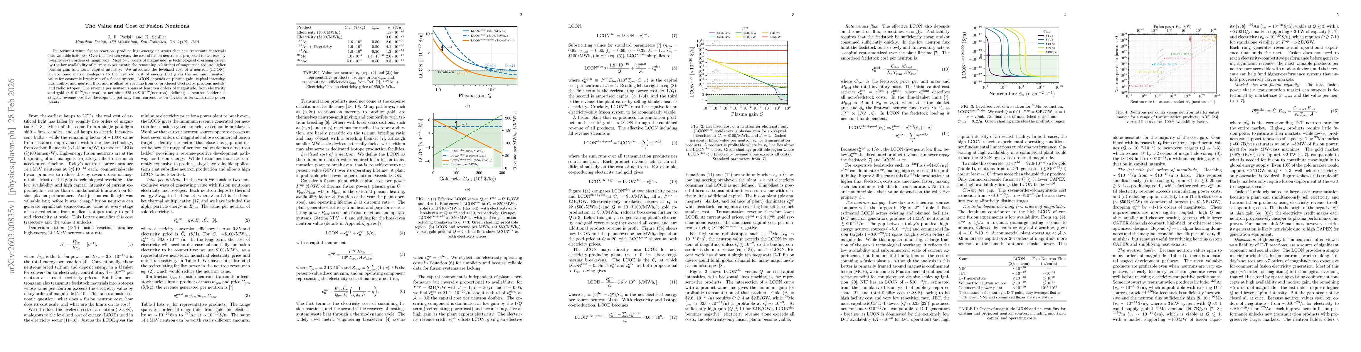 Thumbnail for The Value and Cost of Fusion Neutrons
