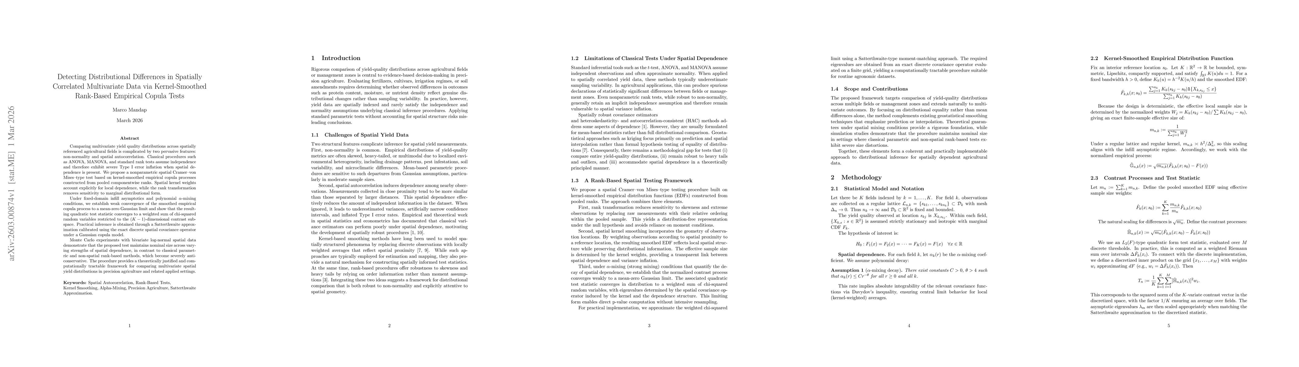 Thumbnail for Detecting Distributional Differences in Spatially Correlated Multivariate Data via Kernel-Smoothed Rank-Based Empirical Copula Tests
