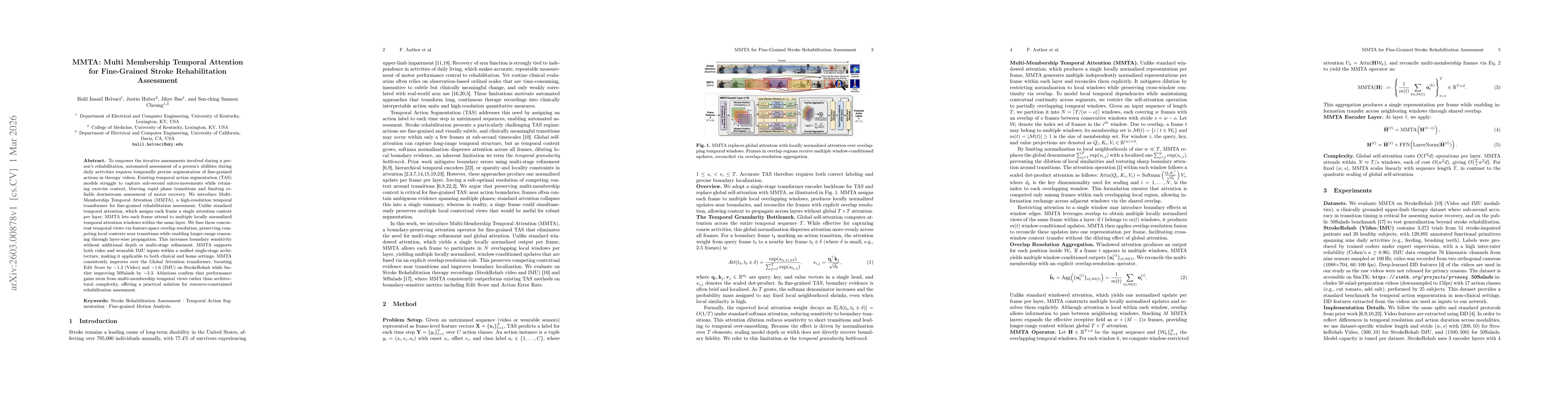 Thumbnail for MMTA: Multi Membership Temporal Attention for Fine-Grained Stroke Rehabilitation Assessment