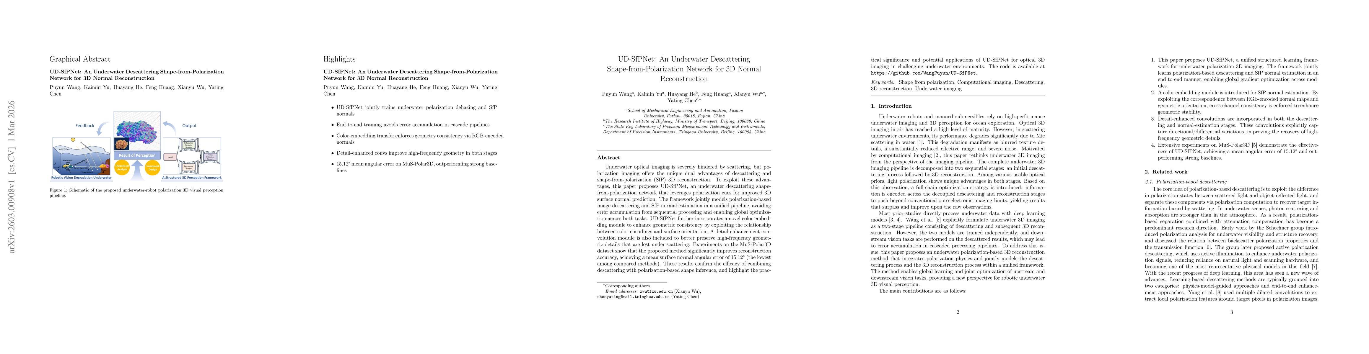 Thumbnail for UD-SfPNet: An Underwater Descattering Shape-from-Polarization Network for 3D Normal Reconstruction