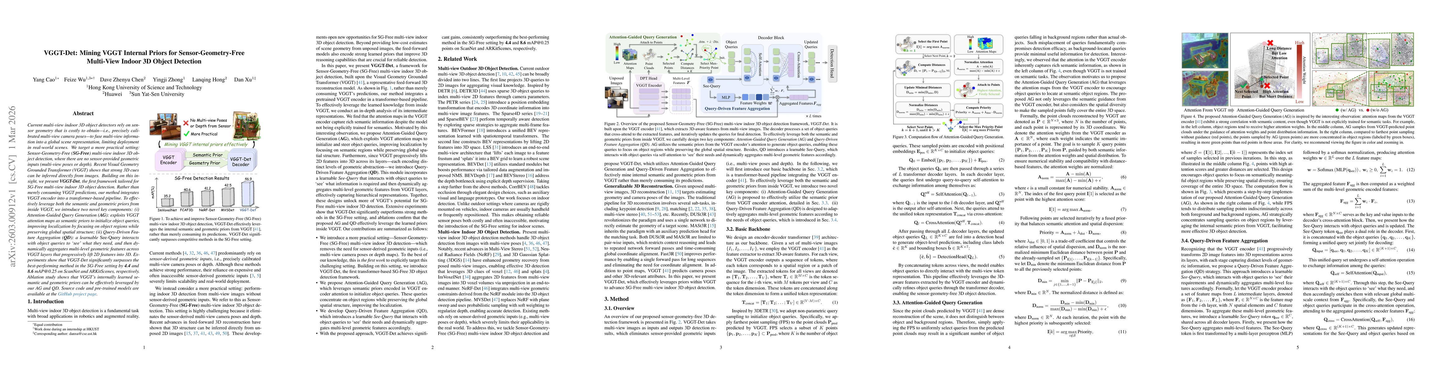 Thumbnail for VGGT-Det: Mining VGGT Internal Priors for Sensor-Geometry-Free Multi-View Indoor 3D Object Detection