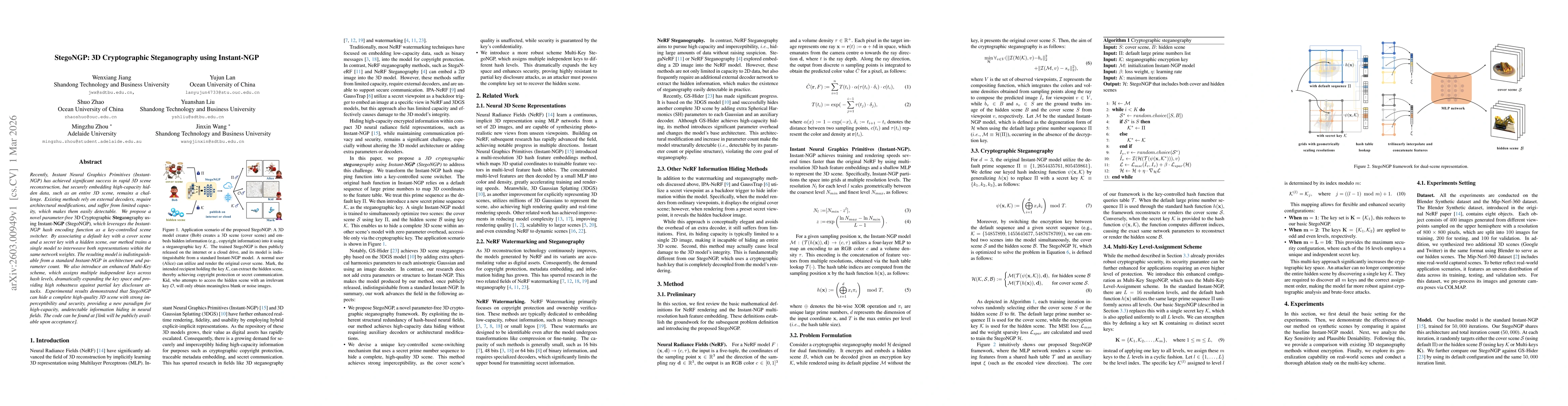 Thumbnail for StegoNGP: 3D Cryptographic Steganography using Instant-NGP