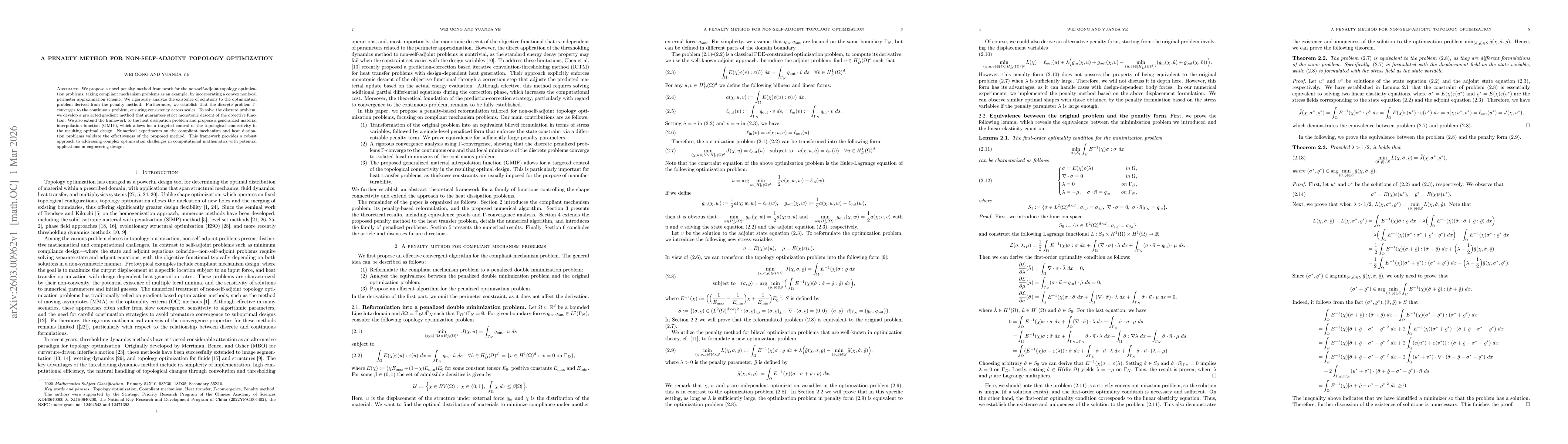 Thumbnail for A Penalty Method for Non-Self-Adjoint Topology Optimization
