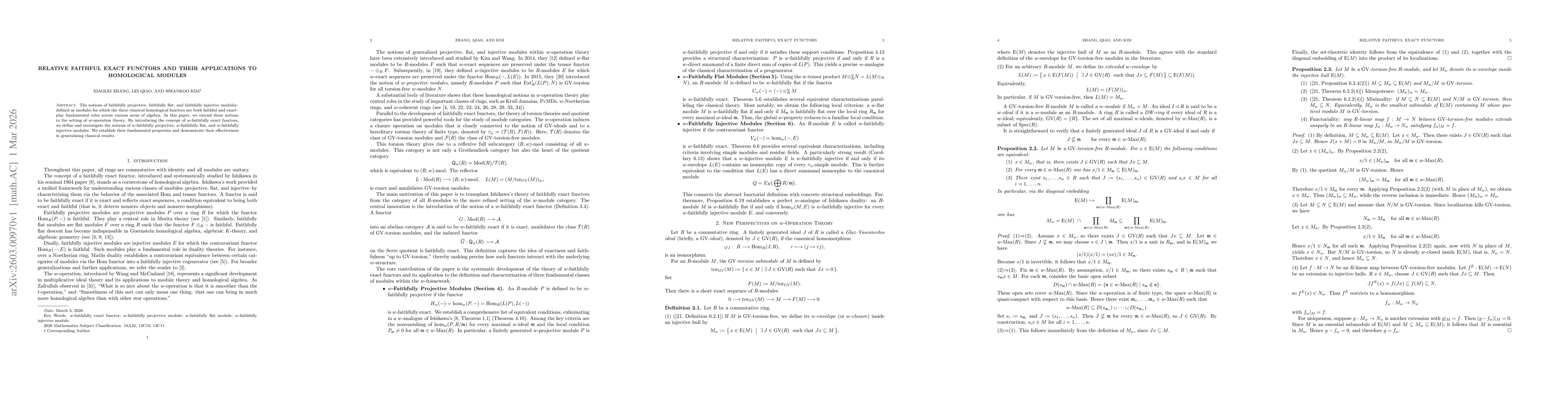 Thumbnail for Relative Faithful Exact Functors and Their Applications to Homological Modules