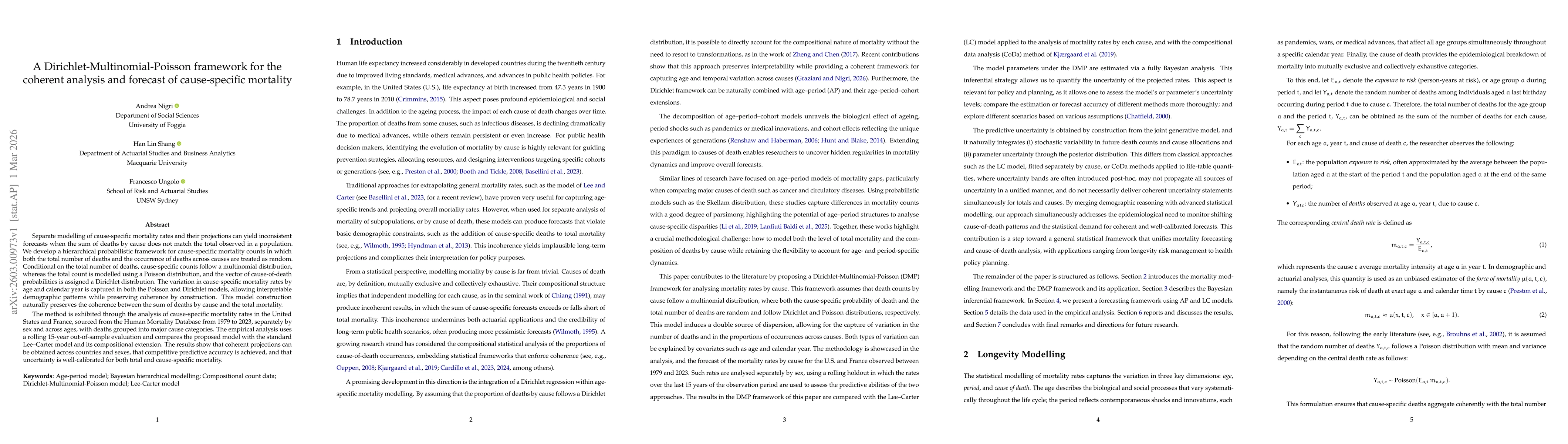 Thumbnail for A Dirichlet-Multinomial-Poisson framework for the coherent analysis and forecast of cause-specific mortality