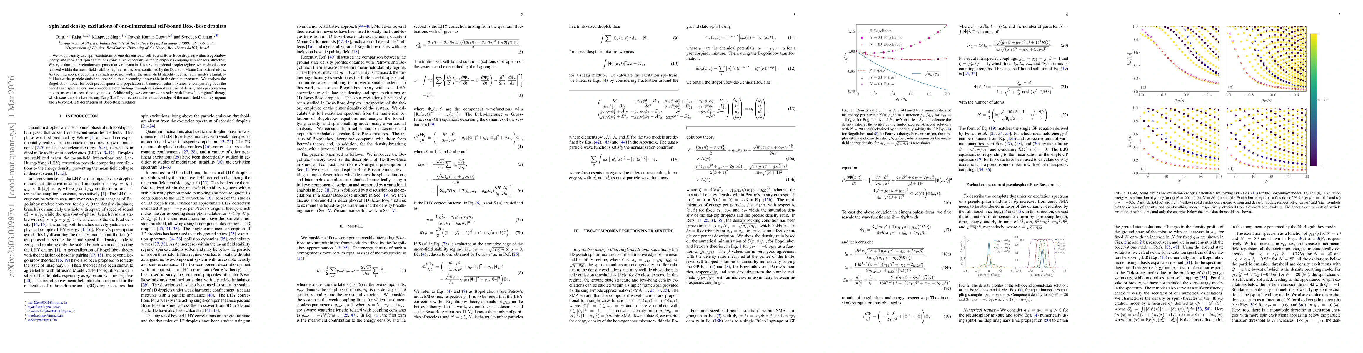 Thumbnail for Spin and density excitations of one-dimensional self-bound Bose-Bose droplets