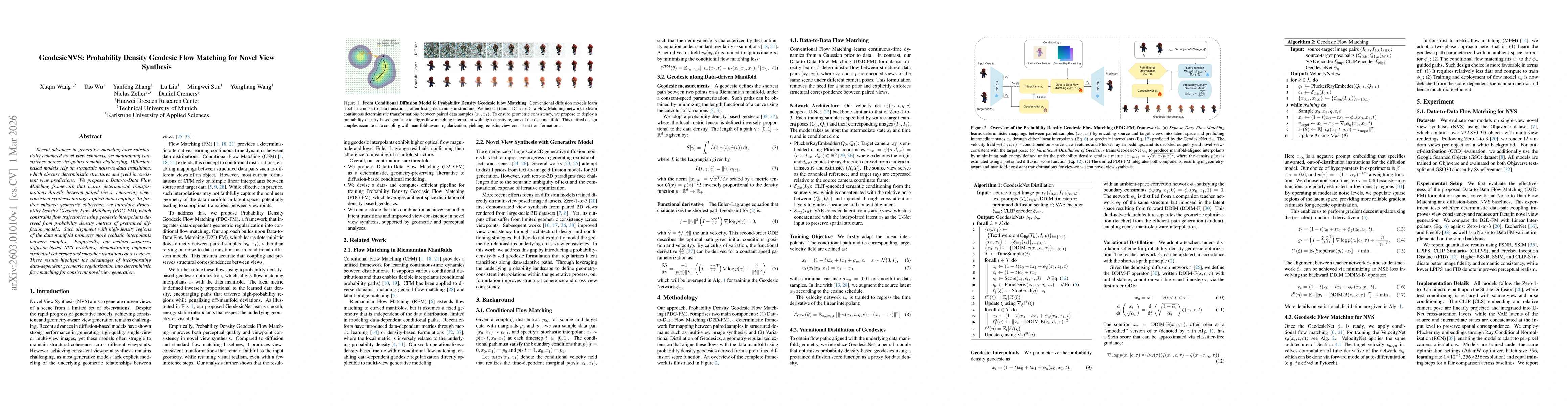 Thumbnail for GeodesicNVS: Probability Density Geodesic Flow Matching for Novel View Synthesis