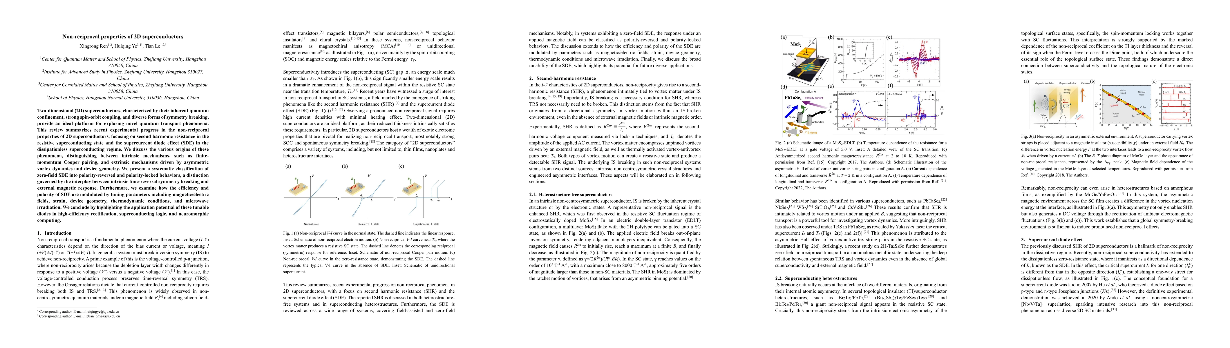 Thumbnail for Non-reciprocal properties of 2D superconductors