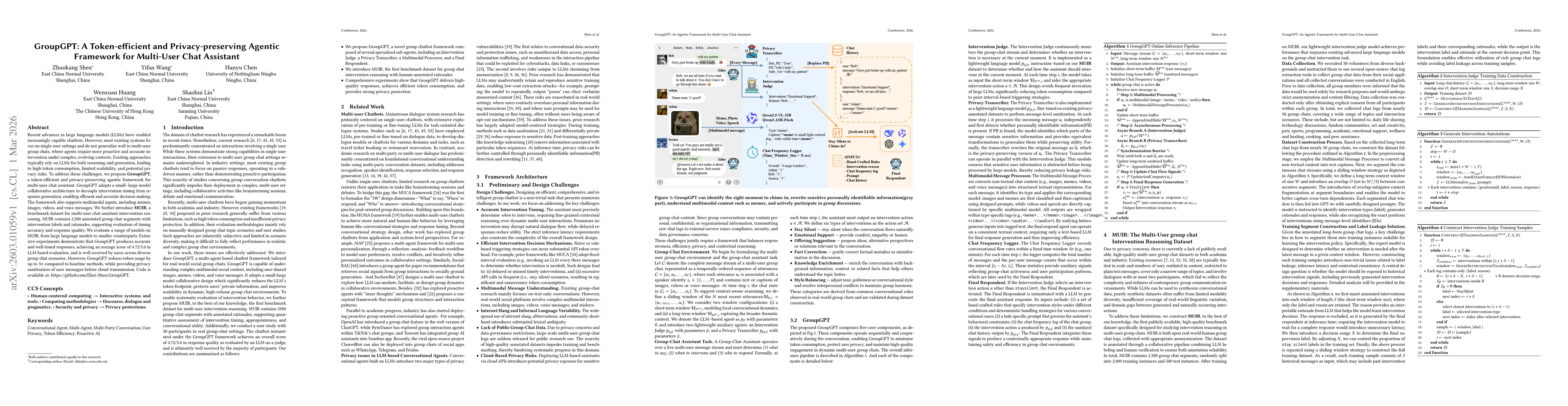 Thumbnail for GroupGPT: A Token-efficient and Privacy-preserving Agentic Framework for Multi-User Chat Assistant