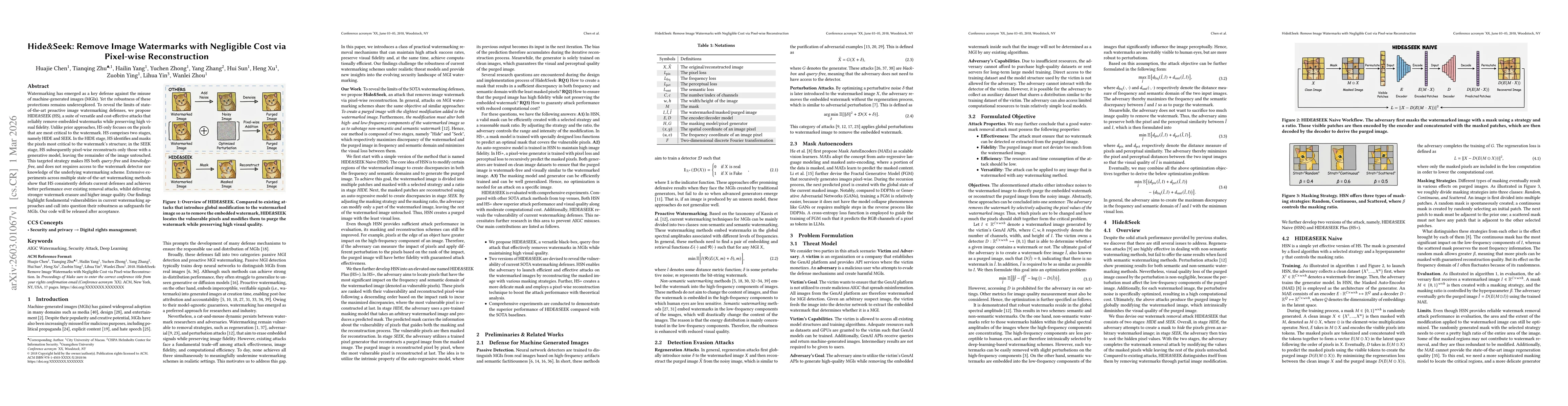 Thumbnail for Hide&Seek: Remove Image Watermarks with Negligible Cost via Pixel-wise Reconstruction
