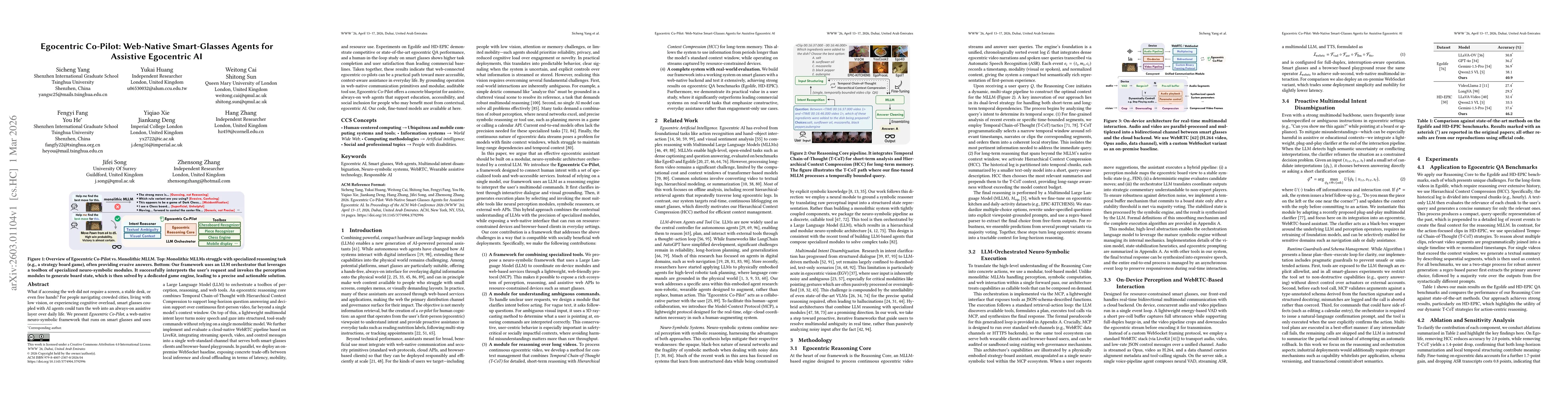 Thumbnail for Egocentric Co-Pilot: Web-Native Smart-Glasses Agents for Assistive Egocentric AI