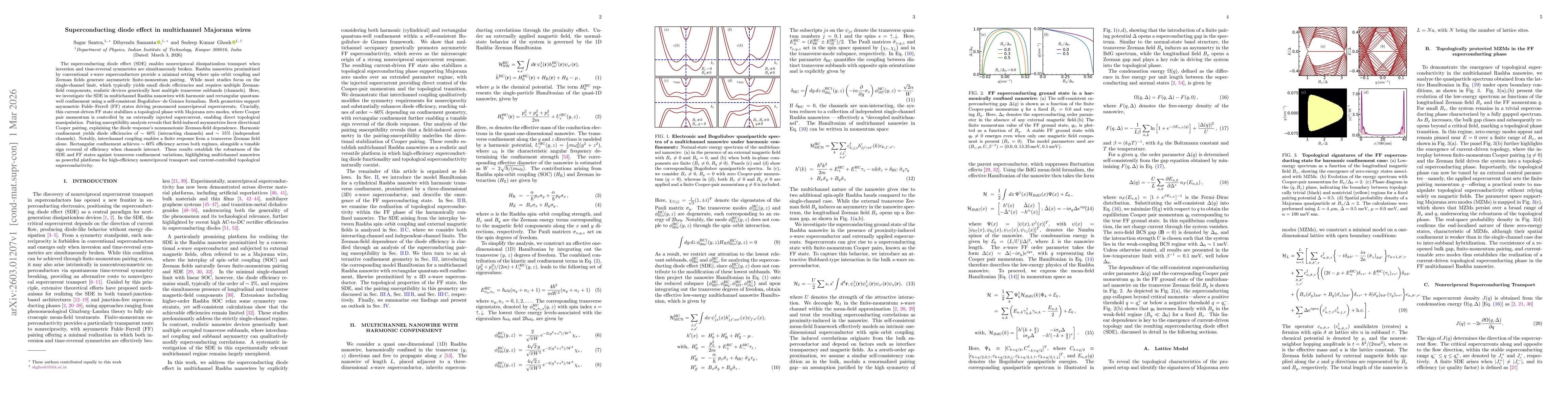 Thumbnail for Superconducting diode effect in multichannel Majorana wires