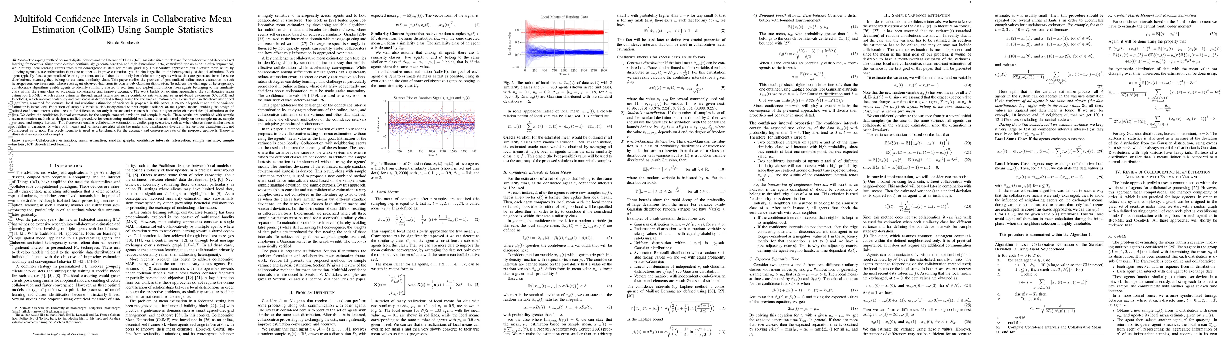 Thumbnail for Multifold Confidence Intervals in Collaborative Mean Estimation (ColME) Using Sample Statistics