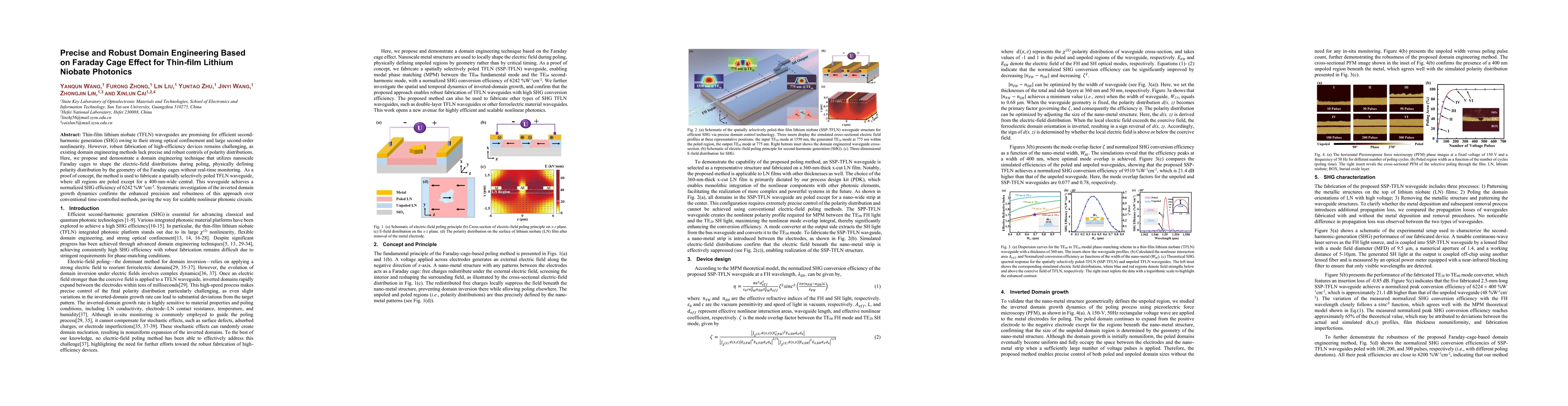 Thumbnail for Precise and Robust Domain Engineering Based on Faraday Cage Effect for Thin-film Lithium Niobate Photonics