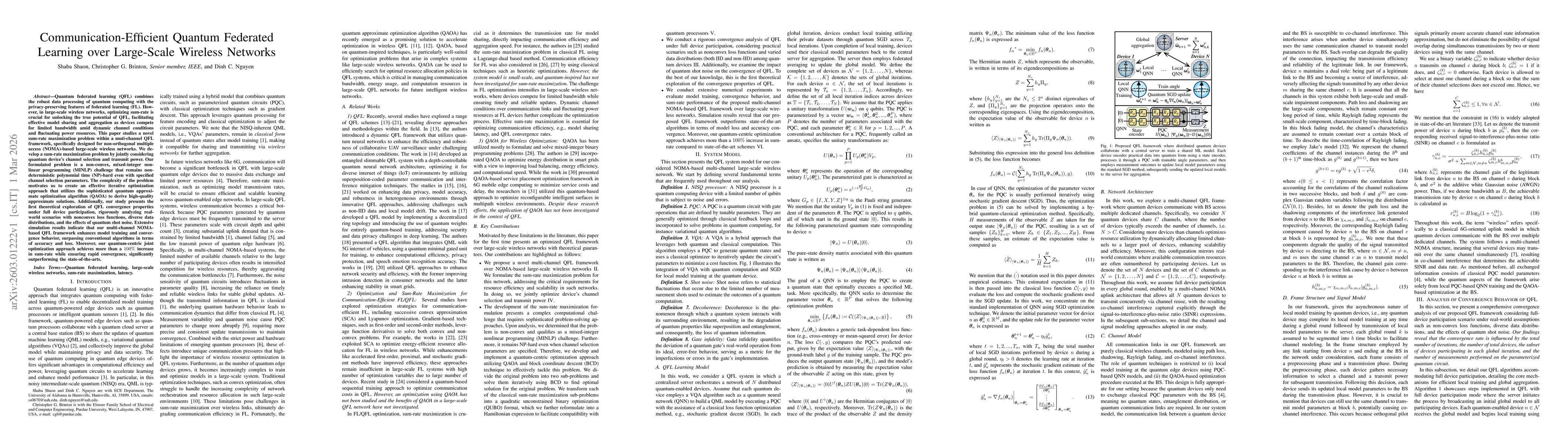 Thumbnail for Communication-Efficient Quantum Federated Learning over Large-Scale Wireless Networks