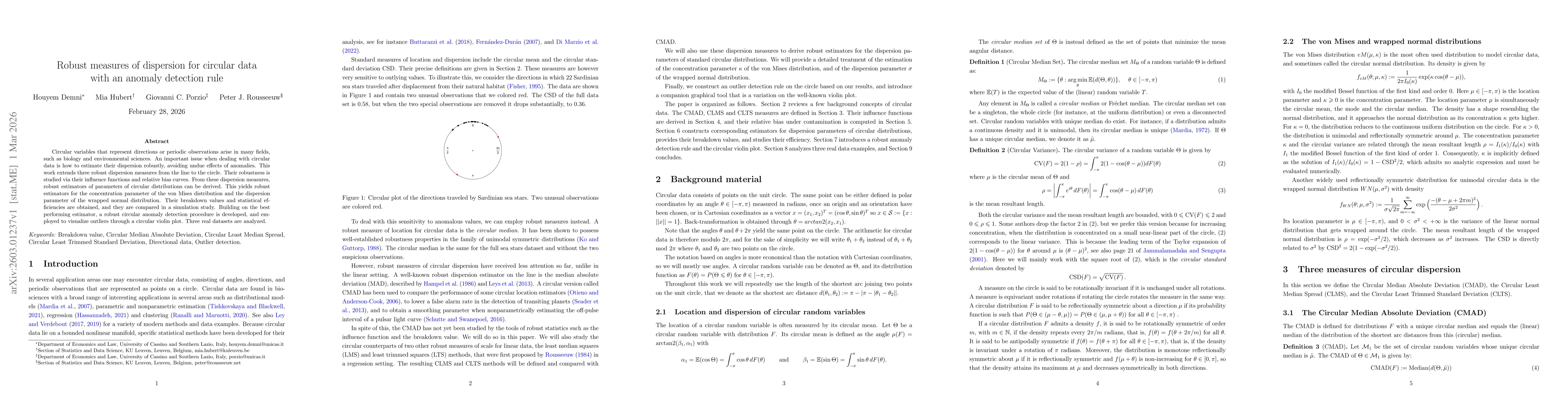 Thumbnail for Robust measures of dispersion for circular data with an anomaly detection rule