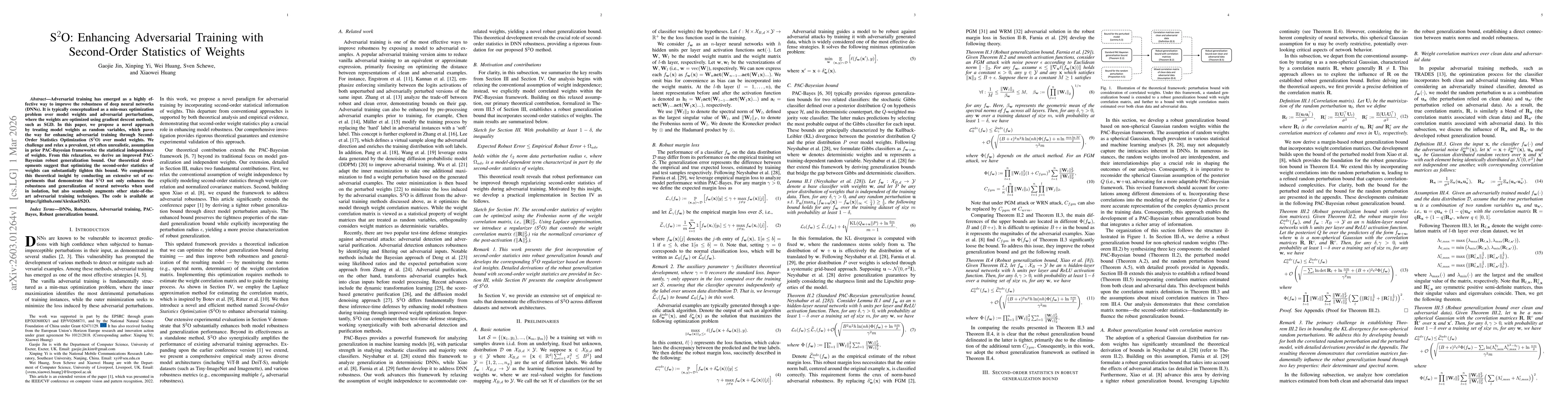 Thumbnail for S2O: Enhancing Adversarial Training with Second-Order Statistics of Weights