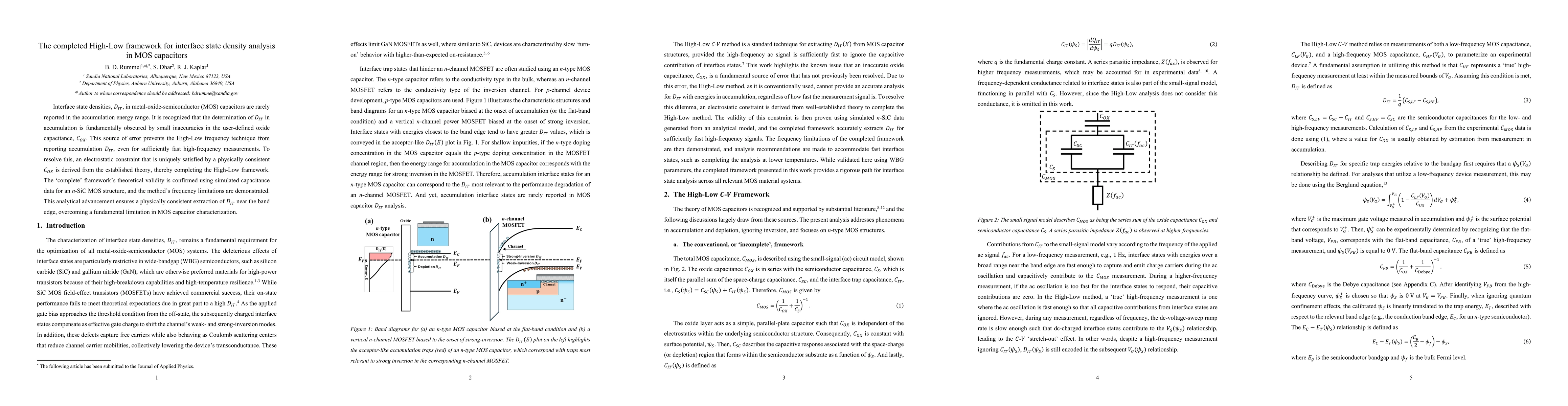 Thumbnail for The completed High-Low framework for interface state density analysis in MOS capacitors