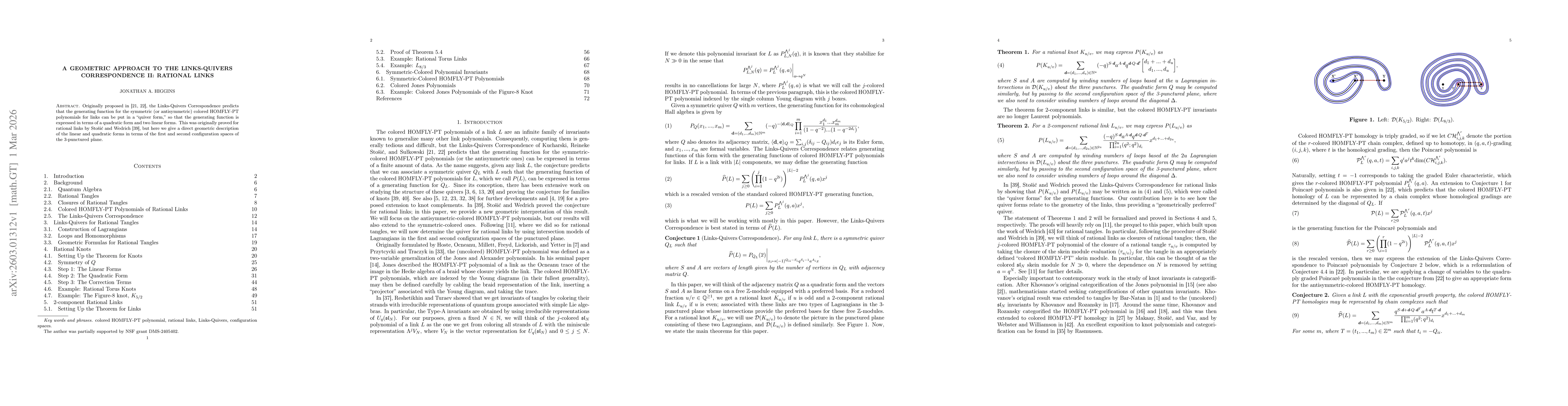 Thumbnail for A Geometric Approach to the Links-Quivers Correspondence II: Rational Links