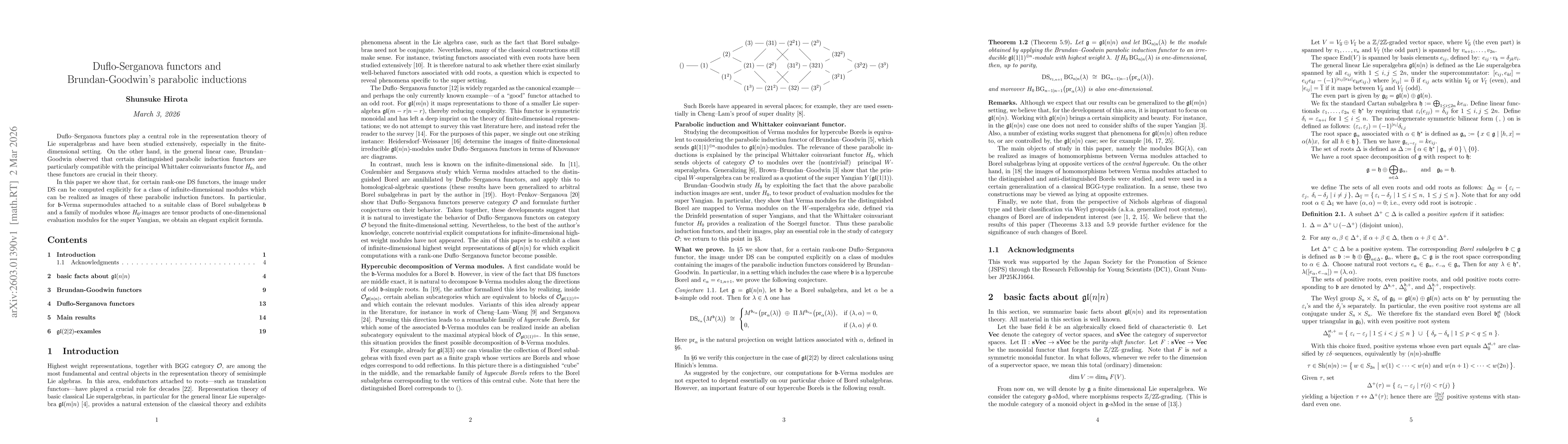 Thumbnail for Duflo-Serganova functors and Brundan-Goodwin's parabolic inductions
