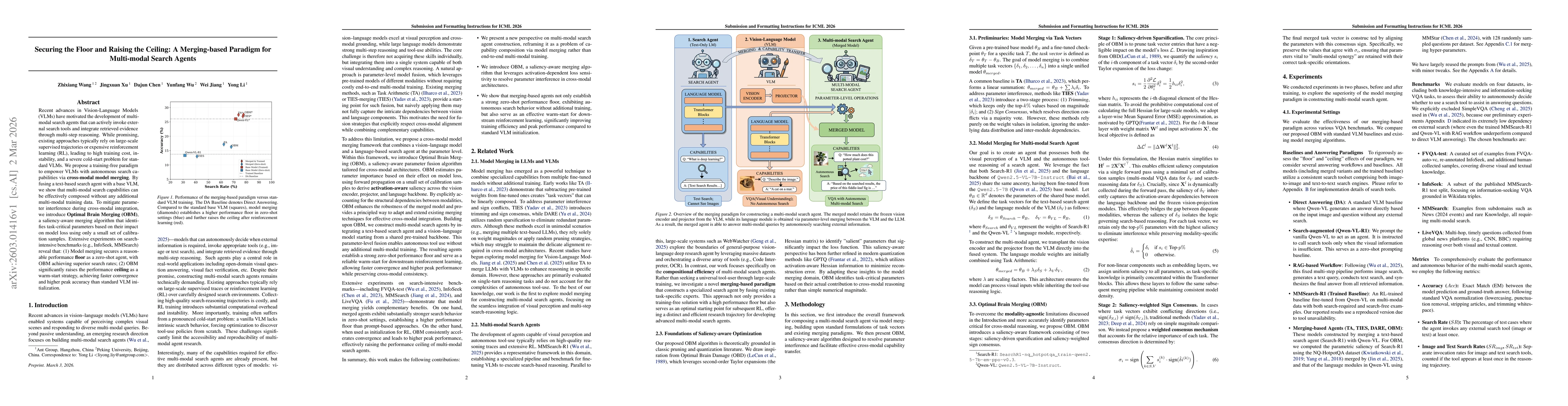 Thumbnail for Securing the Floor and Raising the Ceiling: A Merging-based Paradigm for Multi-modal Search Agents