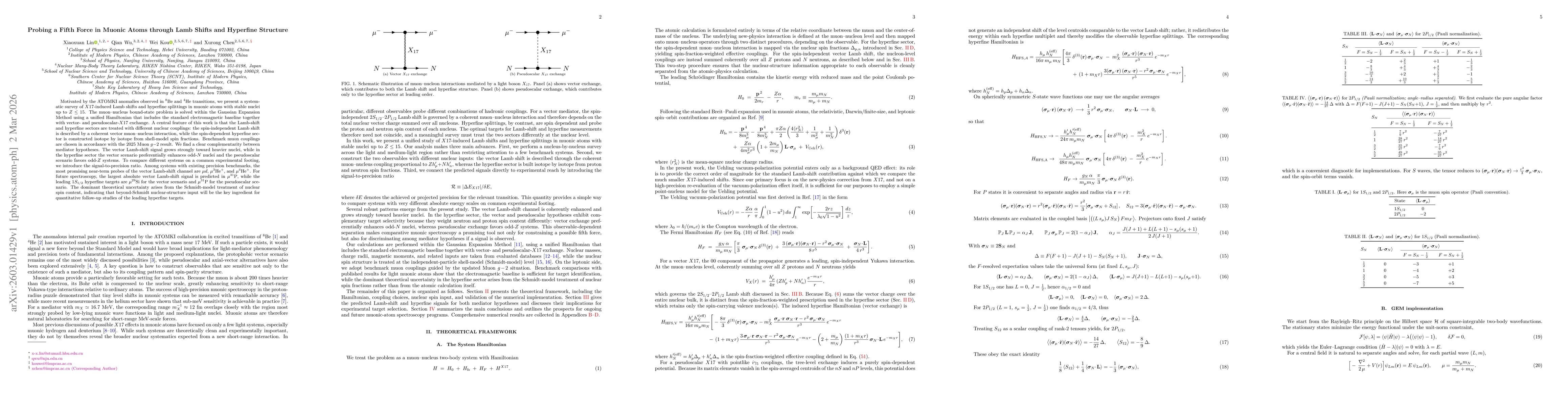 Thumbnail for Probing a Fifth Force in Muonic Atoms through Lamb Shifts and Hyperfine Structure