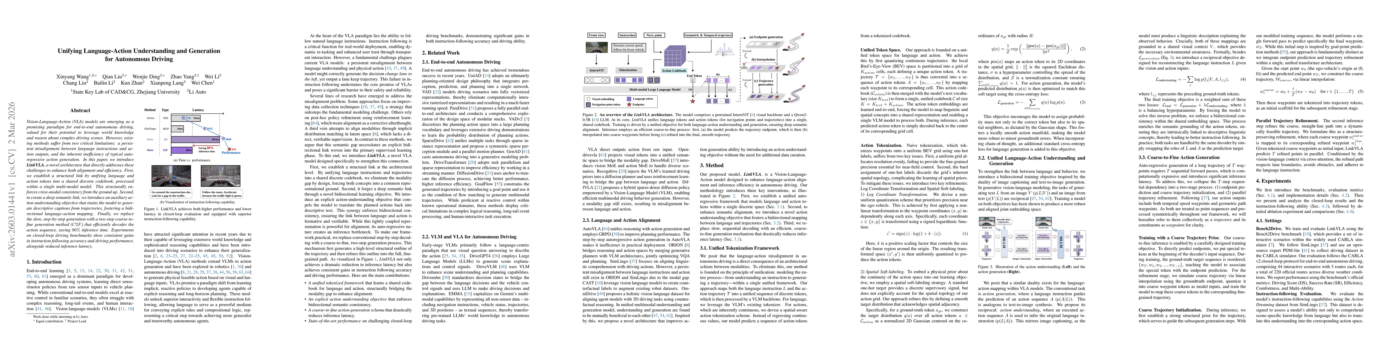 Thumbnail for Unifying Language-Action Understanding and Generation for Autonomous Driving