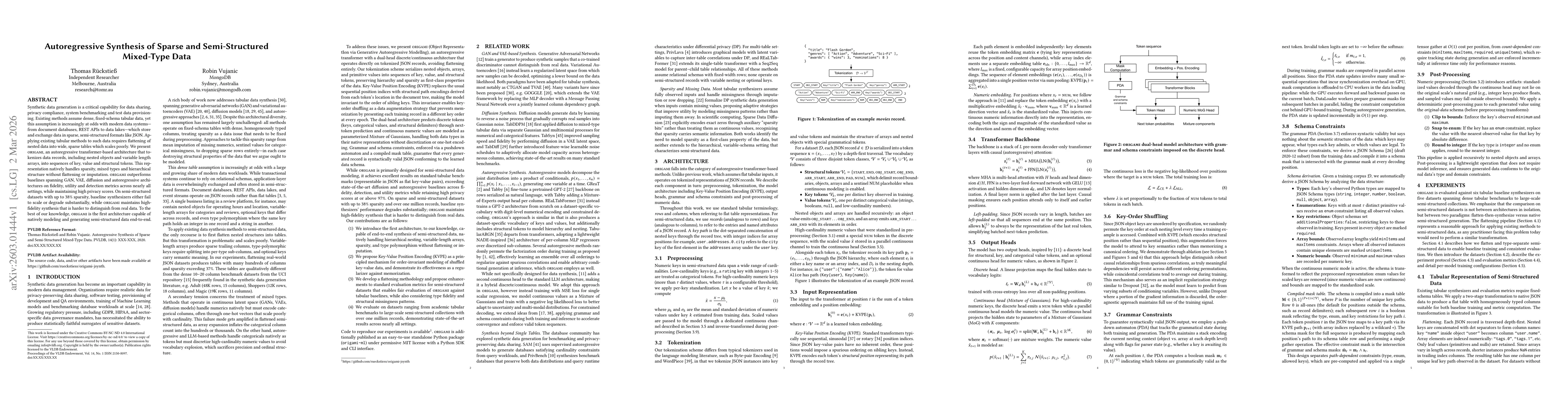Thumbnail for Autoregressive Synthesis of Sparse and Semi-Structured Mixed-Type Data